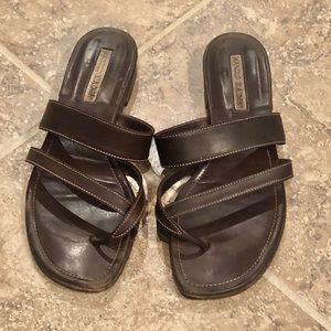 MANOLO BLAHNIK SZ 7 (37) Brown Leather Sandals